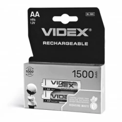 Polnilna baterija VIDEX Ni-MH HR6 1500mAh 2/1