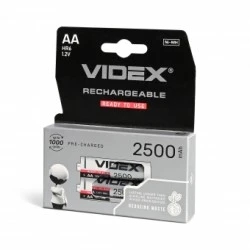 Polnilna baterija VIDEX Ni-MH HR6 2500mAh 2/1