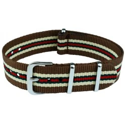 Nylon strap N110 brown-biege