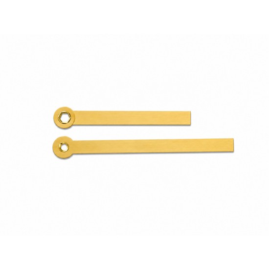 Pair of watch hands straight gold 68/96mm 10/1
