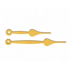 Pair of watch hands decor gold 83/117mm 10/1