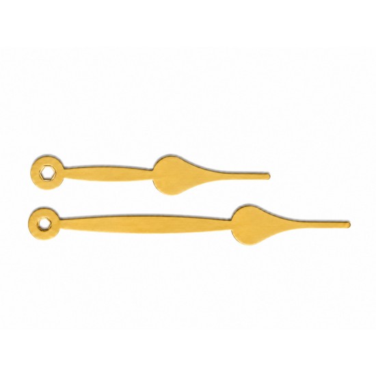 Pair of watch hands decor gold 83/117mm 10/1