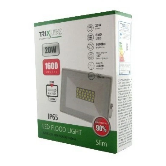 Led reflektor 20W IP44 4200K  BEL 1600lm 120° 140x110x24mm