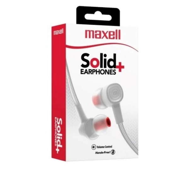Headphones Maxell SIN-8 SOLID EP W MIC HAKUBA white