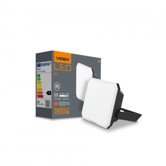 LED reflektor Videx LED-F3-20W-5K črn