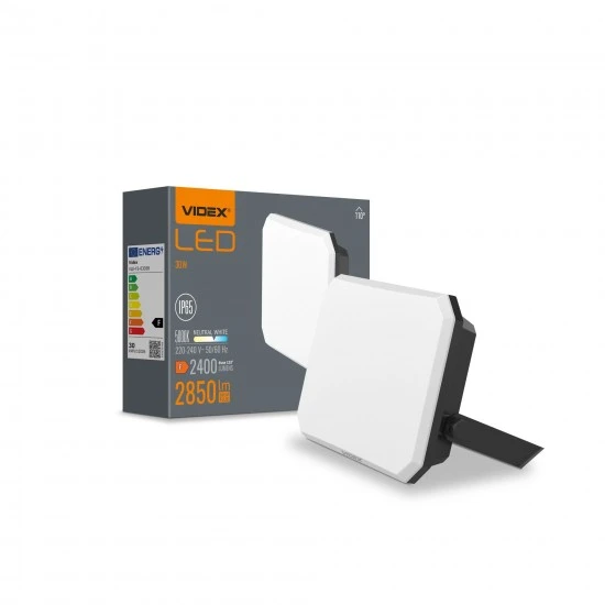 LED reflektor Videx LED-F3-30W-5K črn