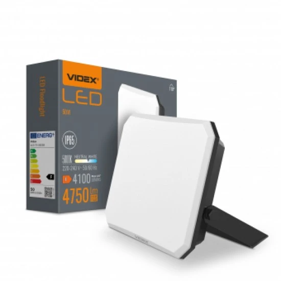 LED reflektor Videx LED-F3-50W-5K črn
