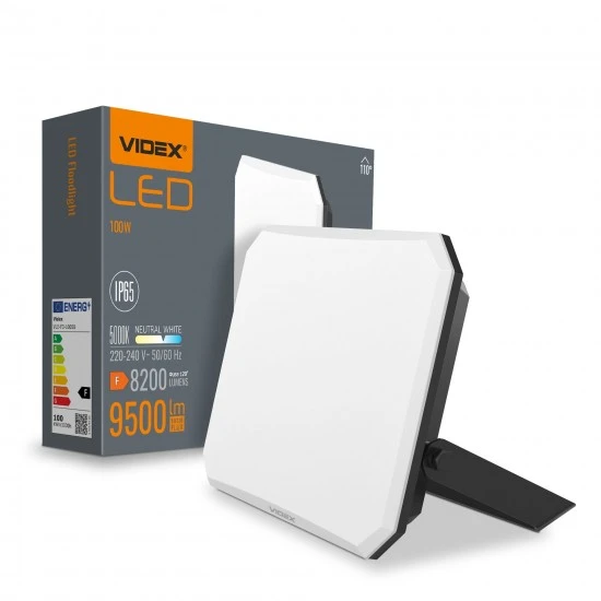 LED reflektor Videx LED-F3-100W-5K črn