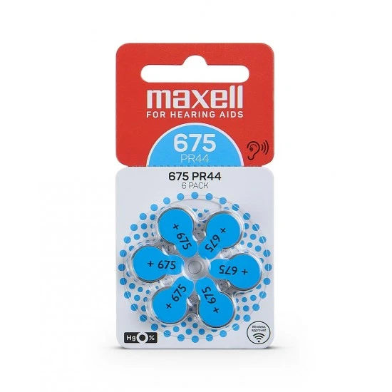 Baterija Maxell 675 6/1 za slušni aparat
