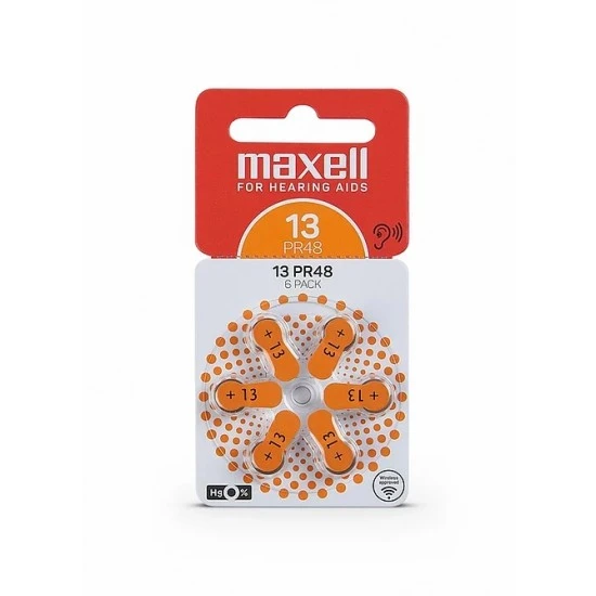 Maxell battery 13 6/1 for hearing aid